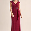 Connie Wine Gown Classic Glamour with Elegant Movement by Trellis Lane mother of the bride dress on model