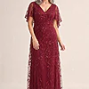Dressology Edith Mesh Fabric mother of the bride dress on model