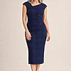 Fay Cocktail Dress by Trellis Lane in Navy mother of the bride dress on model