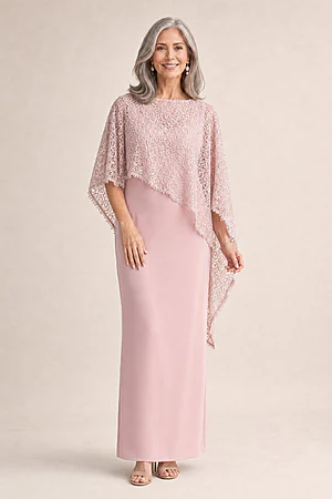 June Blush Dress Soft Sparkle in a Fluid Silhouette by Trellis Lane