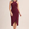Kelly Cocktail Dress by Tania Olsen - Wine mother of the bride dress on model