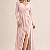 Nancy Full Sleeve Dress by Tania Olsen - Blush Pink mother of the bride dress on model