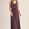 Novara Cowl Jersey Dress by Tania Olsen - Tea Rose mother of the bride dress on model