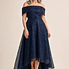 Rosita Dress Soft Sparkle with Elegant Movement by Trellis Lane mother of the bride dress on model
