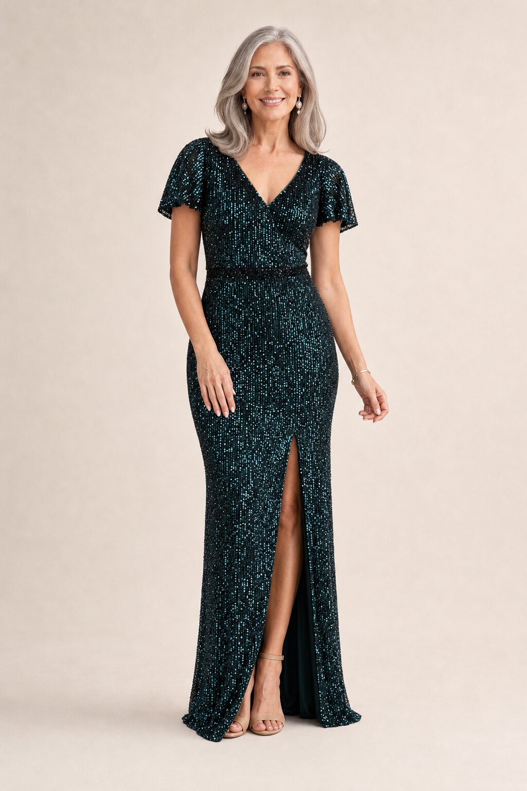 SALE Regina Emerald Green Gown by Tania Olsen