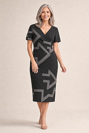 Tania Olsen Rush Fee mother of the bride dress on model
