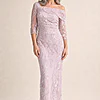 Terrianne Beaded Refined Blush Dress by Trellis Lane mother of the bride dress on model