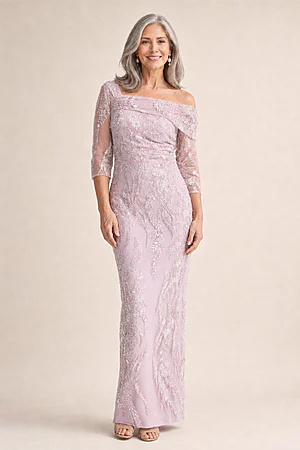 Terrianne Beaded Refined Blush Dress by Trellis Lane
