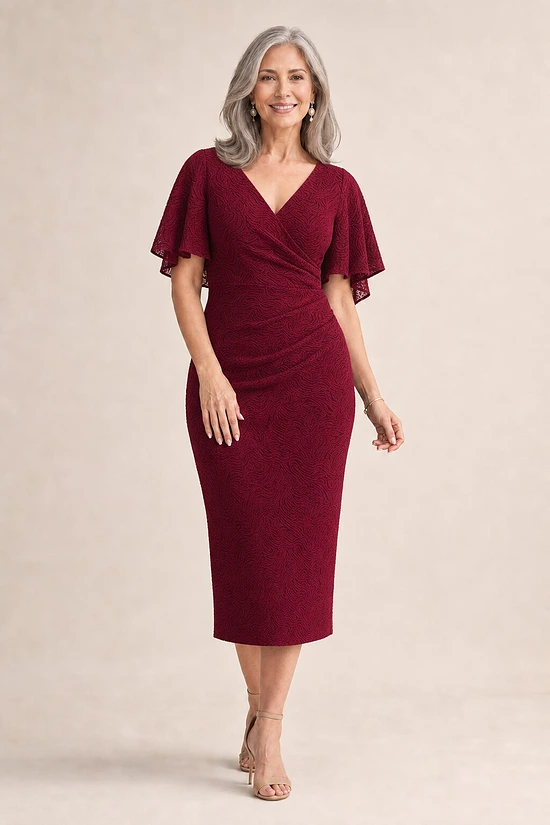 Try Before You Buy Catherine Gown by Trellis Lane mother of the bride dress on model