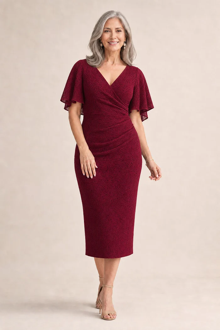 Try Before You Buy Catherine Gown by Trellis Lane mother of the bride dress on model