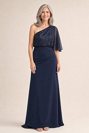 Try Before You Buy Colleen Gown by Trellis Lane mother of the bride dress on model