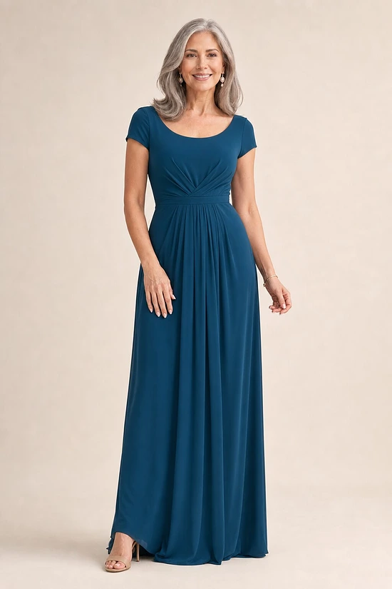 Try Before You Buy Gloria Gown by Tania Olsen mother of the bride dress on model