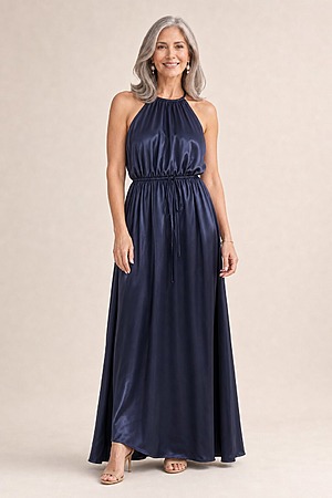 Try Before You Buy Linden Gown by Tania Olsen mother of the bride dress on model