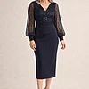 Try Before You Buy Lois Gown by Trellis Lane mother of the bride dress on model