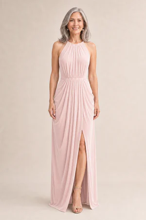 Sandra High Neck Dress by Tania Olsen in Blush