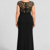 Charlotte Black and Gold column gown by Dressology — regular back view