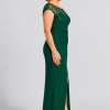 Charlotte Emerald Green column gown by Dressology — regular side view