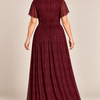 Verity Burgundy gown by Dressology, regular back