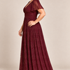 Verity Burgundy gown by Dressology, regular side