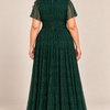 Verity Dark Green gown by Dressology, plus back