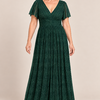 Verity Dark Green gown by Dressology, regular front