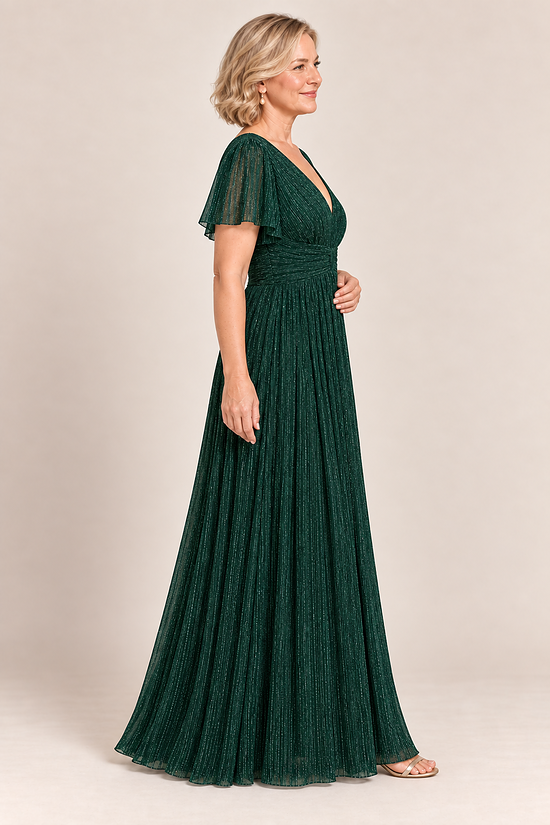 Verity Dark Green gown by Dressology, regular side