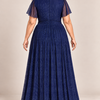 Verity Navy gown by Dressology, plus back