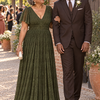 Verity Olive gown by Dressology, candid