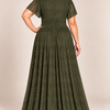 Verity Olive gown by Dressology, plus back