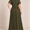 Verity Olive gown by Dressology, regular back