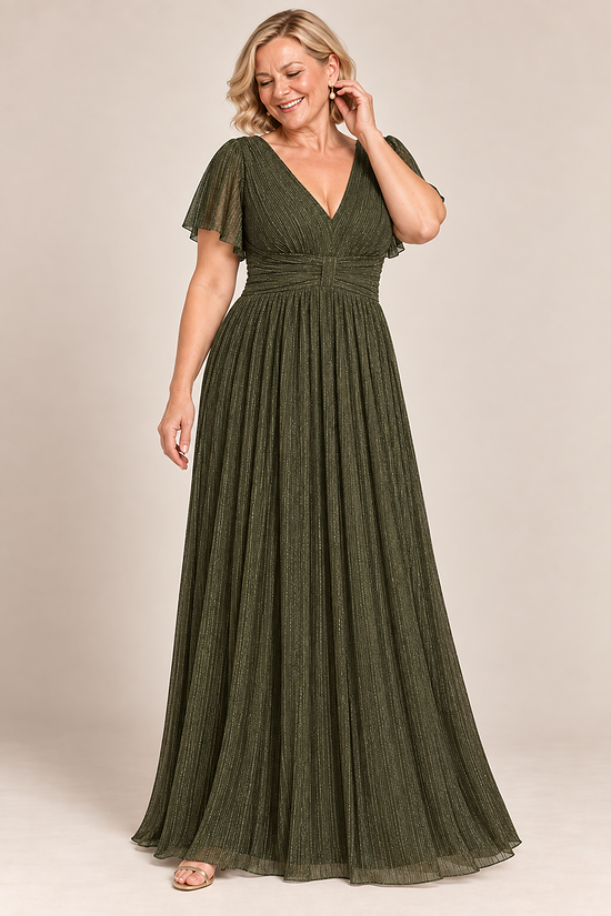 Verity Olive gown by Dressology, regular front