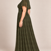 Verity Olive gown by Dressology, regular side