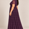 Verity Purple gown by Dressology, plus side