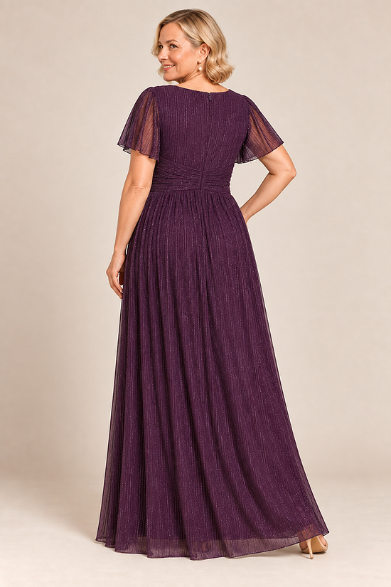 Verity Purple gown by Dressology, regular back