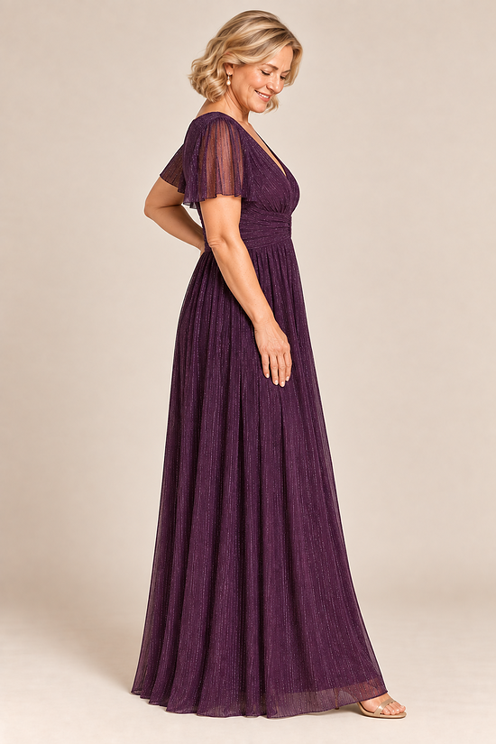 Verity Purple gown by Dressology, regular side