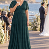 Verity Teal gown by Dressology, candid