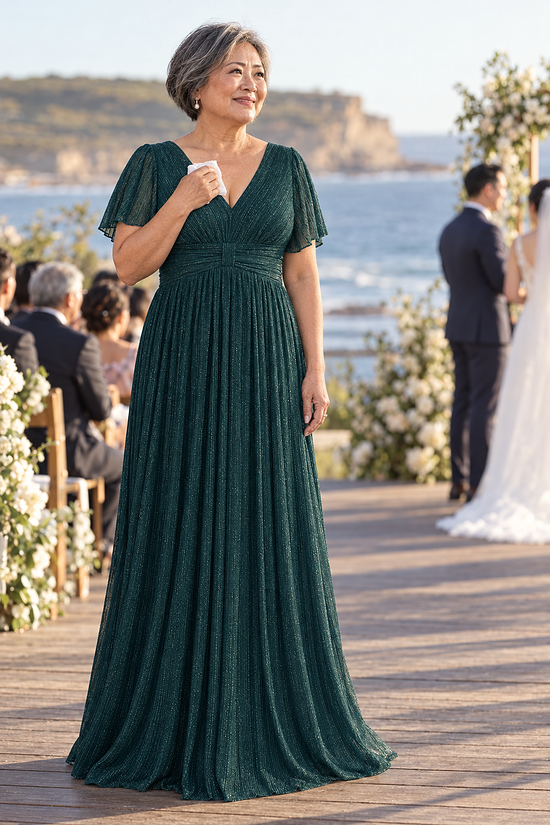 Verity Teal gown by Dressology, candid