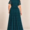 Verity Teal gown by Dressology, plus back