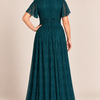 Verity Teal gown by Dressology, regular back