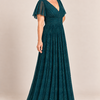 Verity Teal gown by Dressology, regular side